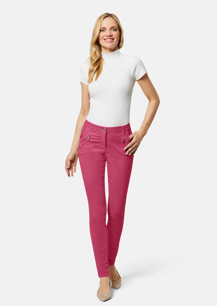 Skinny-Chinohose aus weichem Sportsamt