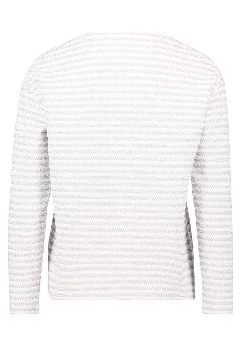 Gestreiftes Sweatshirt mit eckigem Ausschnitt und lockerer Passform