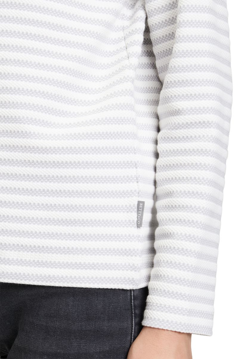 Gestreiftes Sweatshirt mit eckigem Ausschnitt und lockerer Passform