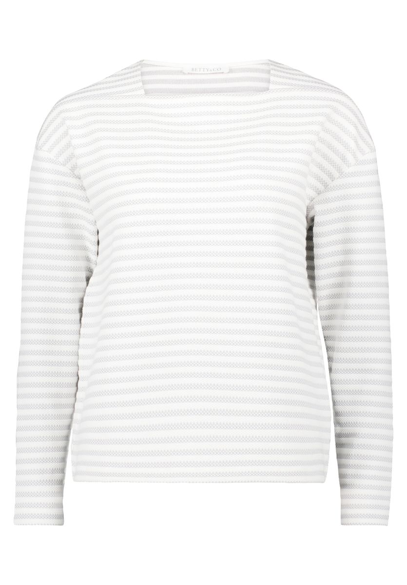Gestreiftes Sweatshirt mit eckigem Ausschnitt und lockerer Passform