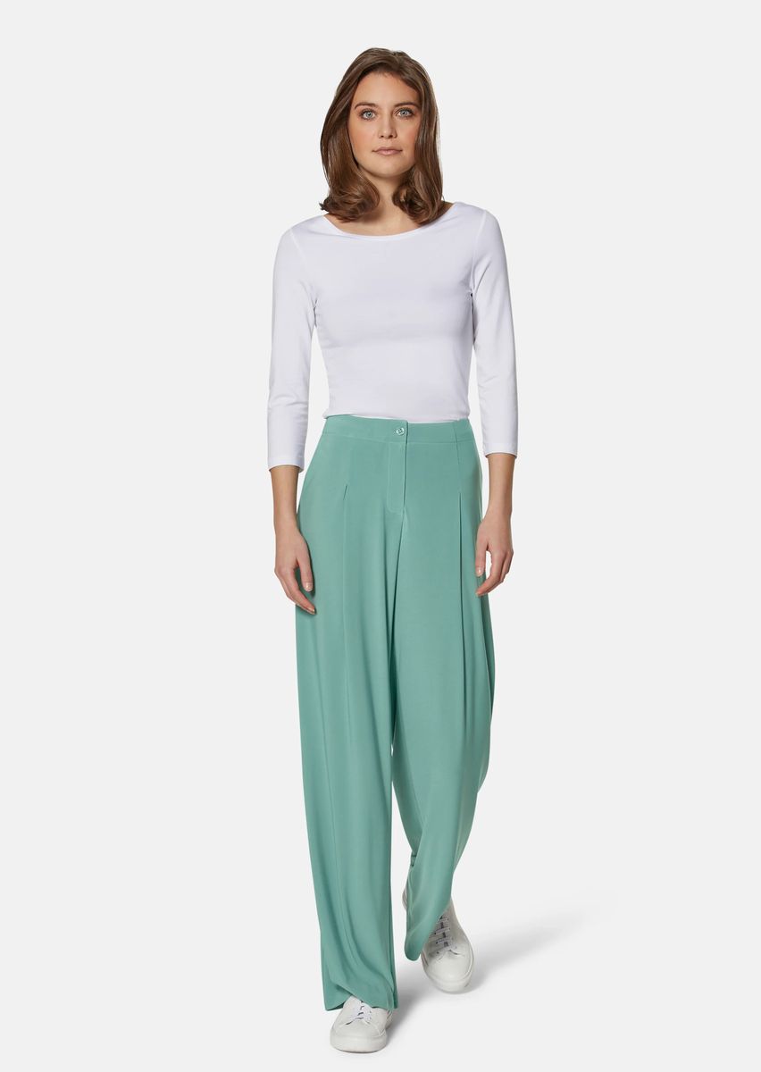 Weite Marlene-Hose mit Bundfalten