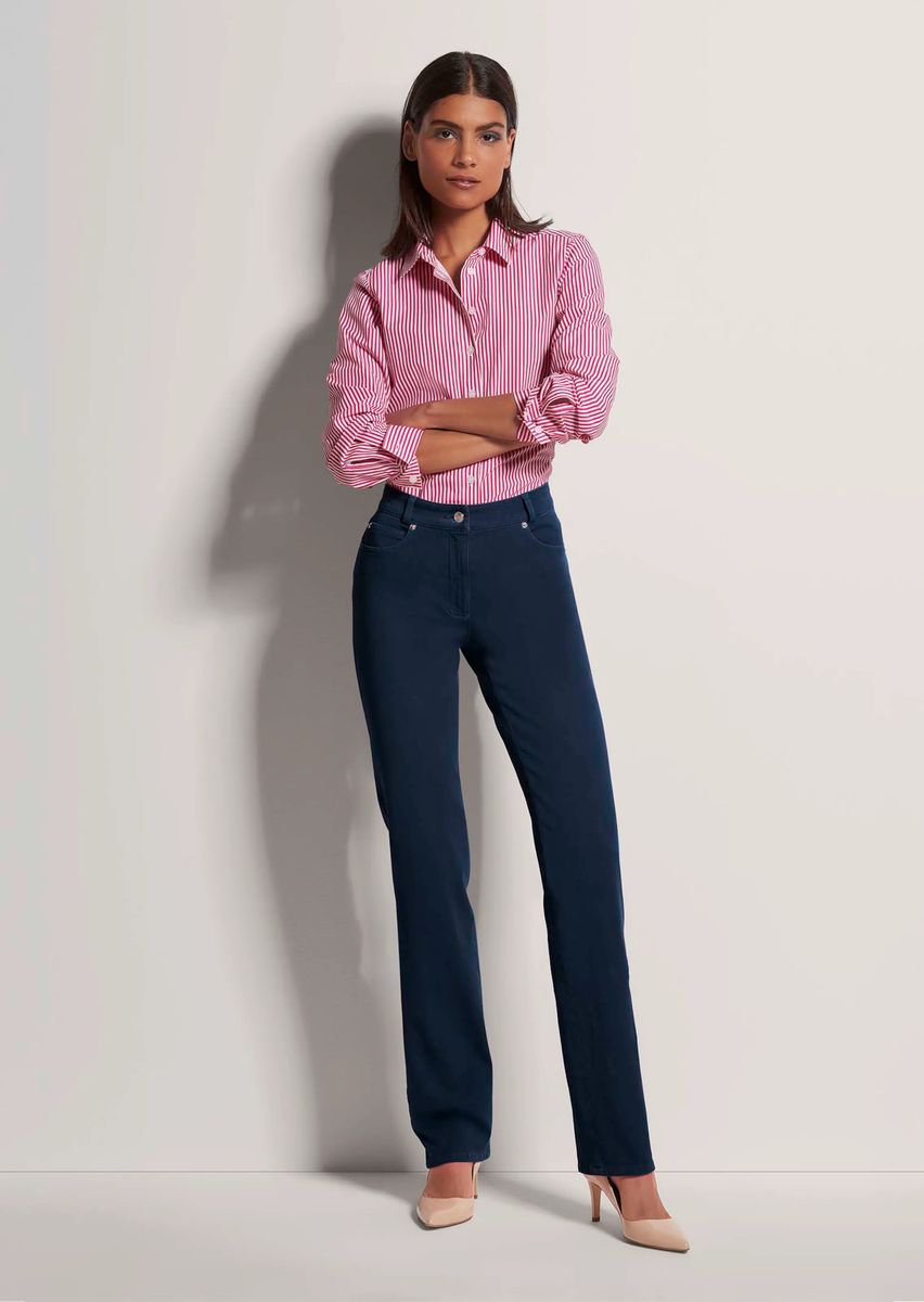 Five-Pocket-Denim mit geradem Bein