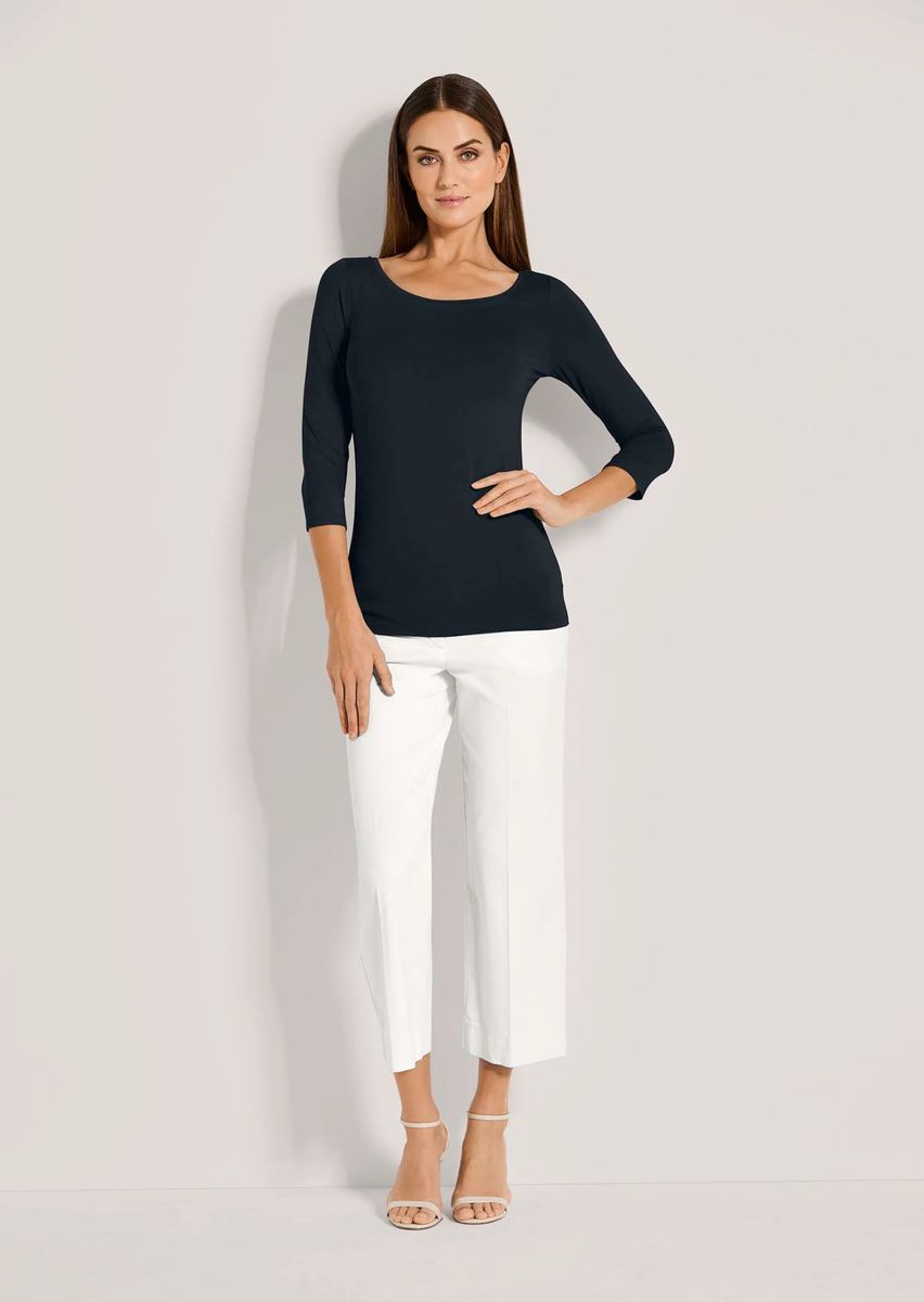Elegantes Shirt mit U-Boot-Ausschnitt