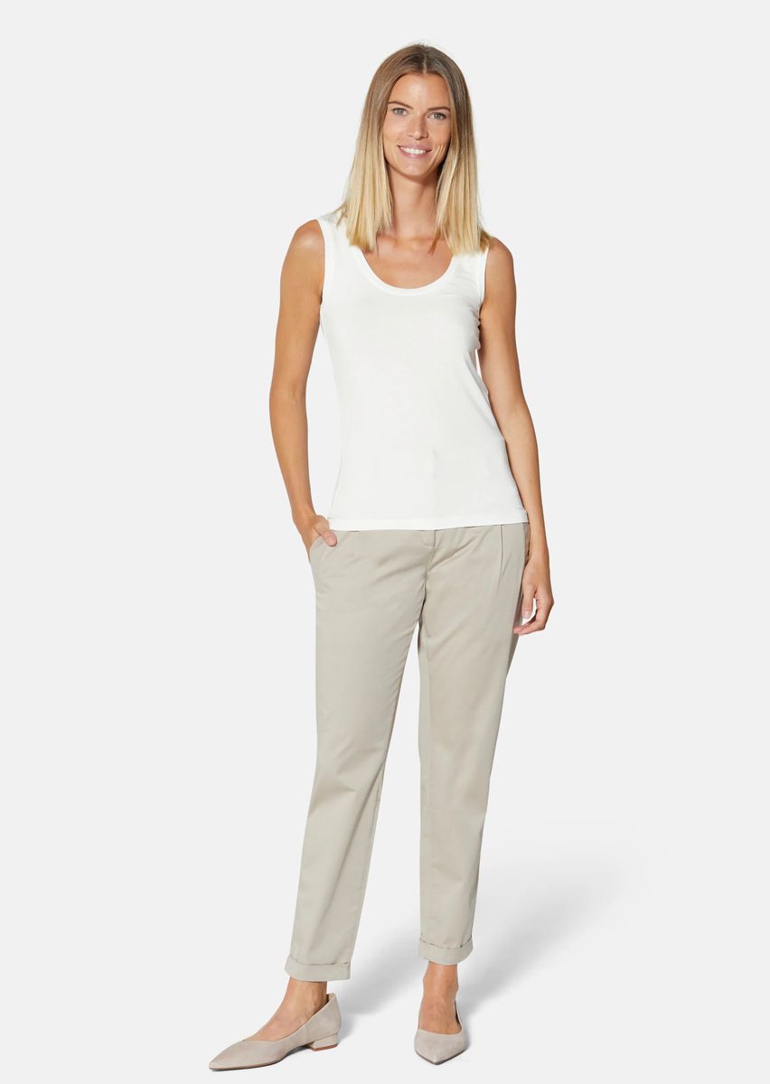 Essentielles Stretch-Tanktop mit Rundhalsausschnitt