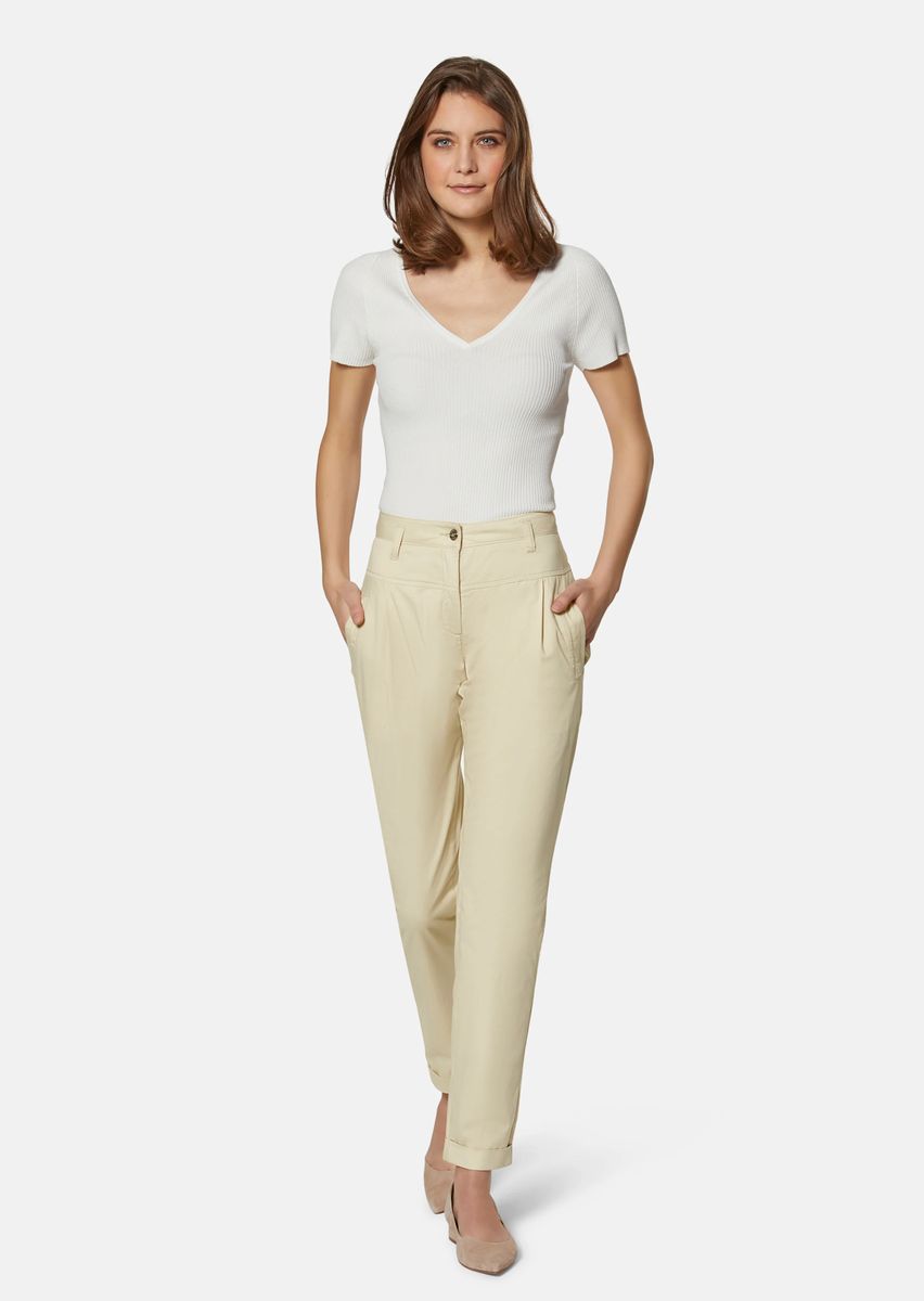 Chino-Hose mit Bundfalten