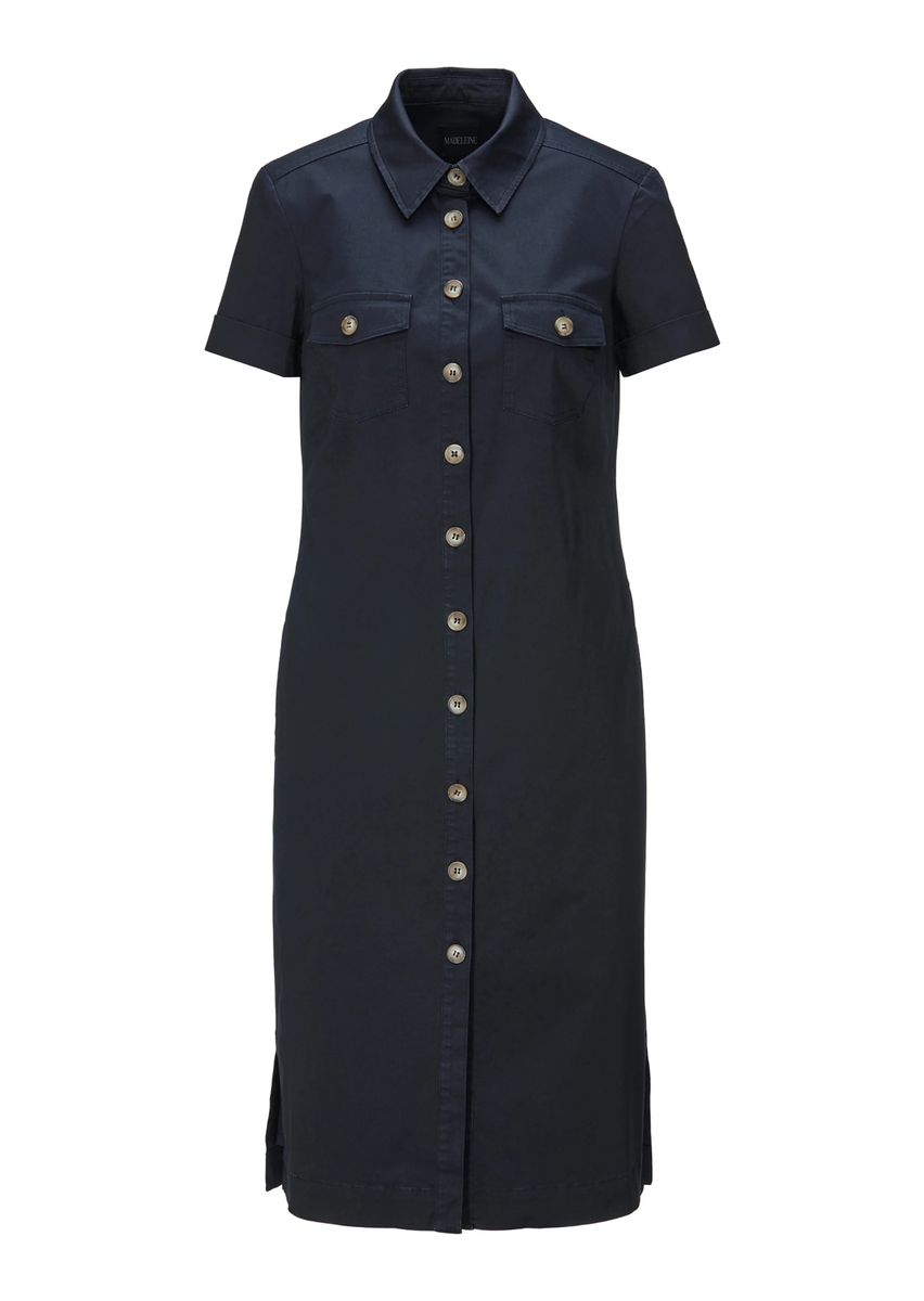 Schmales Hemdblusenkleid aus Baumwoll-Stretch