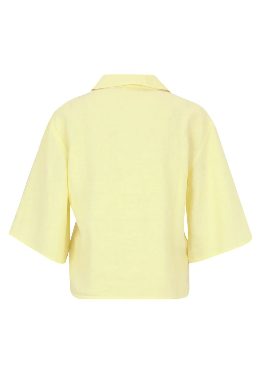 CARTOON Hemdbluse, Leinen, 3/4-Arm, für Damen, gelb, 34