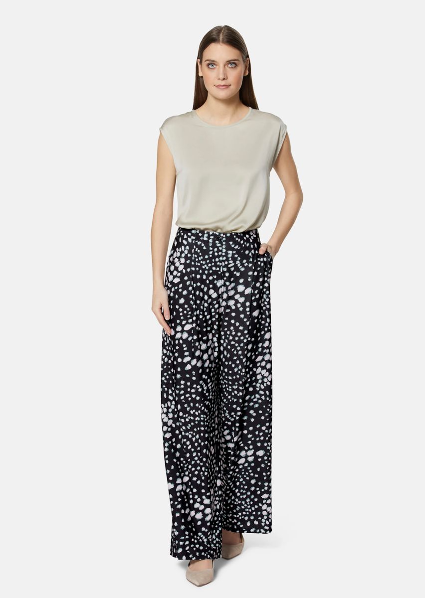 Fließende Marlene-Hose mit Muster