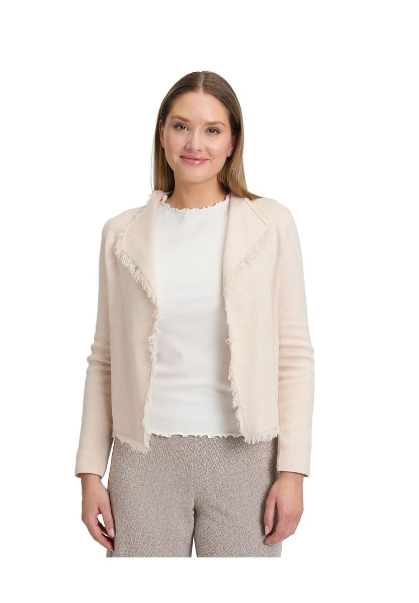 Strickcardigan mit Fransen und offener Front