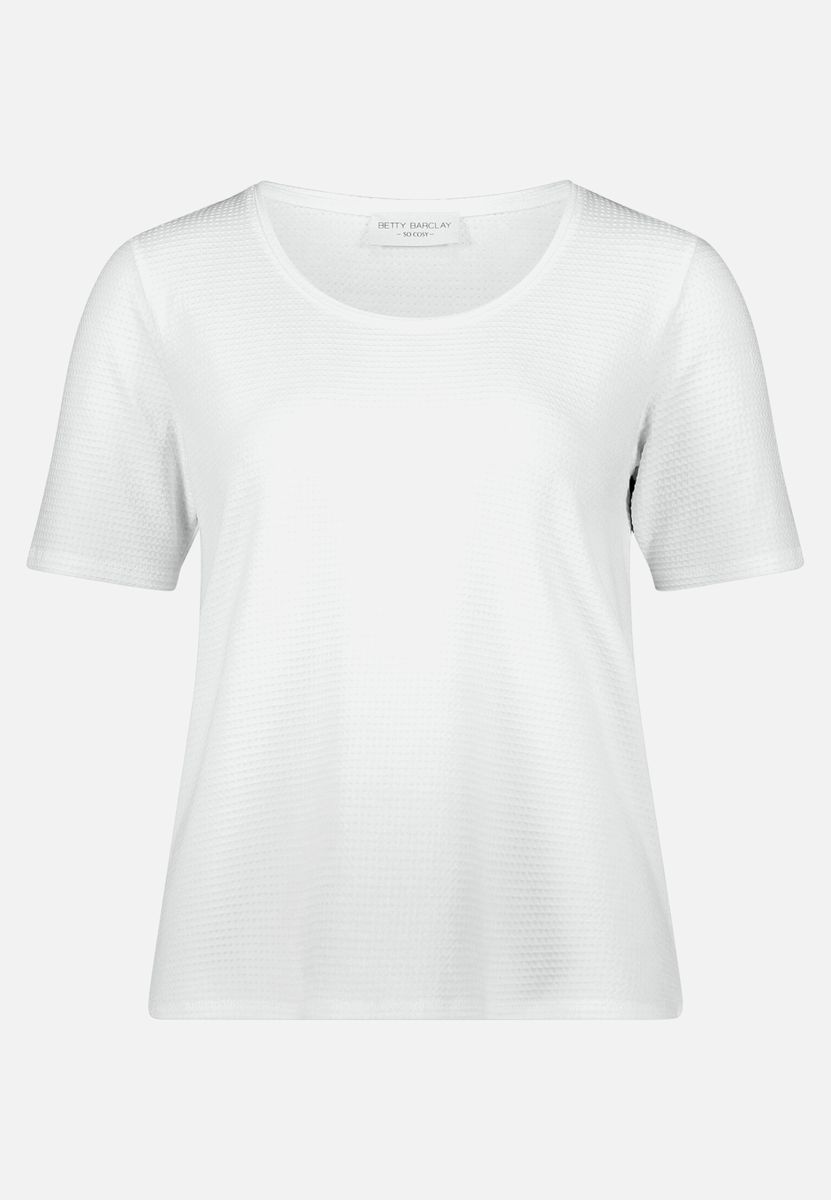 Strukturiertes Basic-Top mit Rundhals
