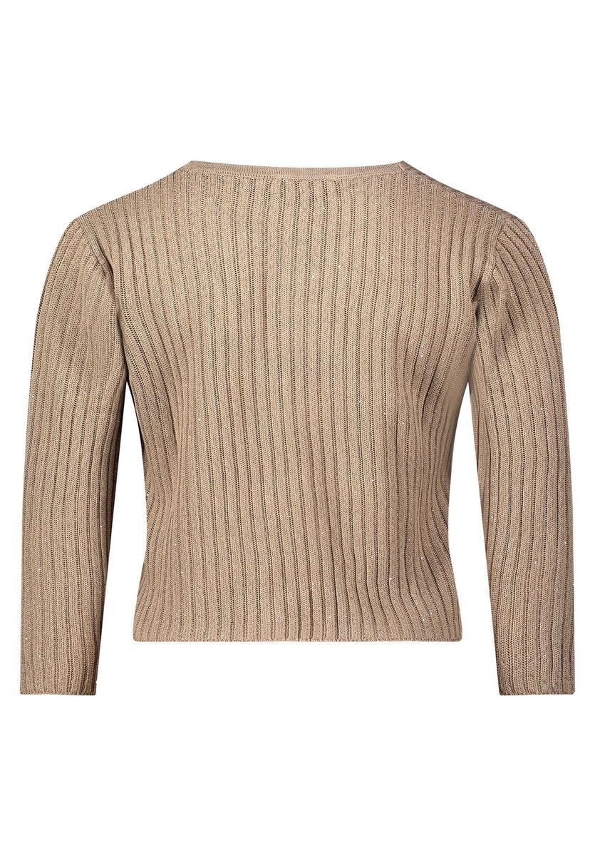 Elegante Strickjacke mit Rippenmuster und Pailletten