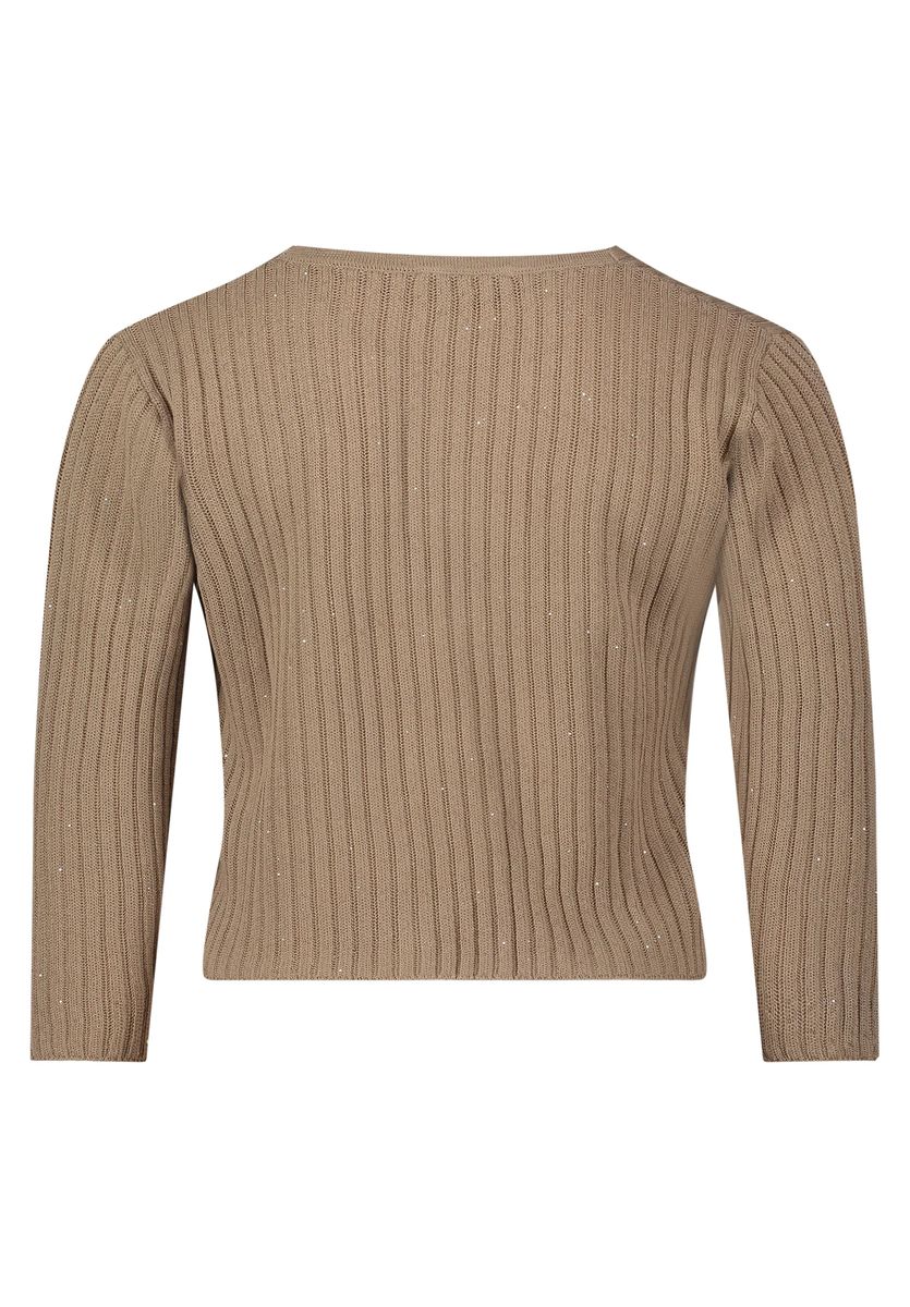 CARTOON Strickjacke, V-Ausschnitt, 3/4-Arm, für Damen, braun, 36