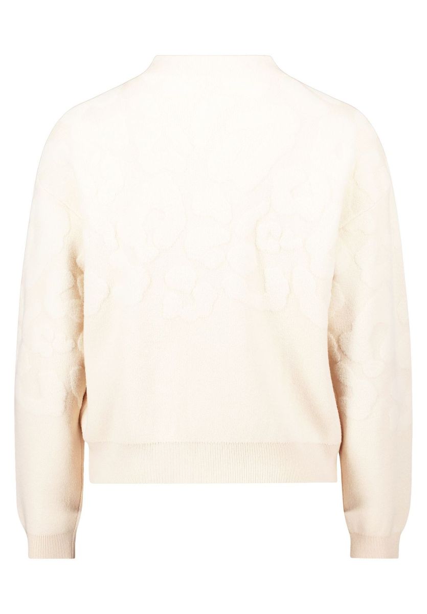 Strukturierter Strickpullover mit Stehkragen