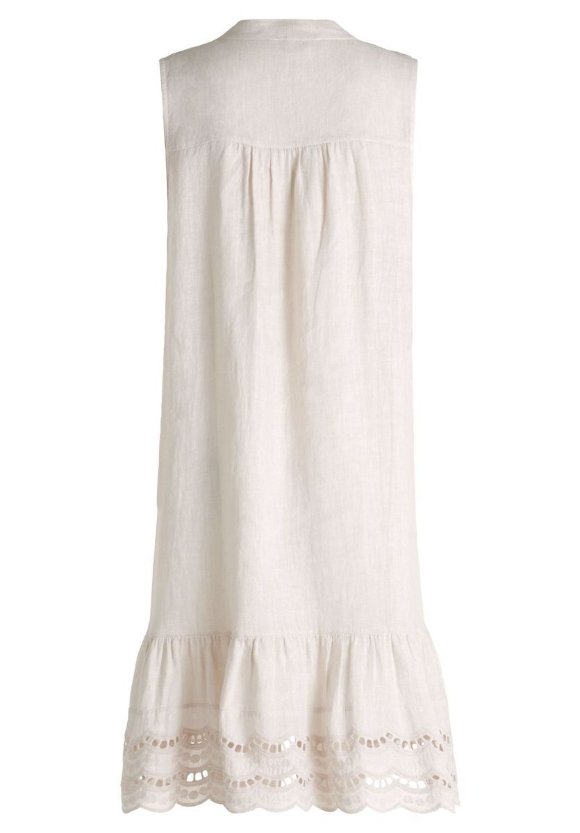 Lässiges ärmelloses Mini-Leinenkleid