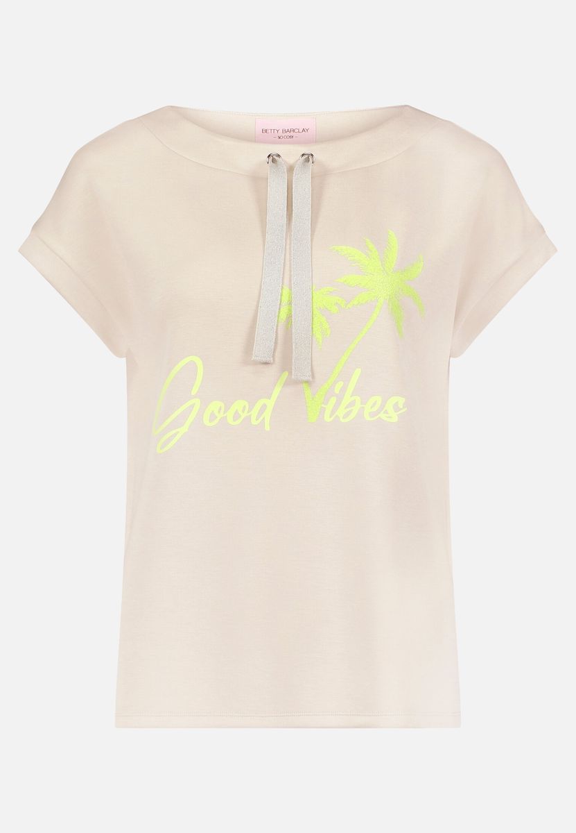Kurzarm-Sweatshirt mit Palmen-Print