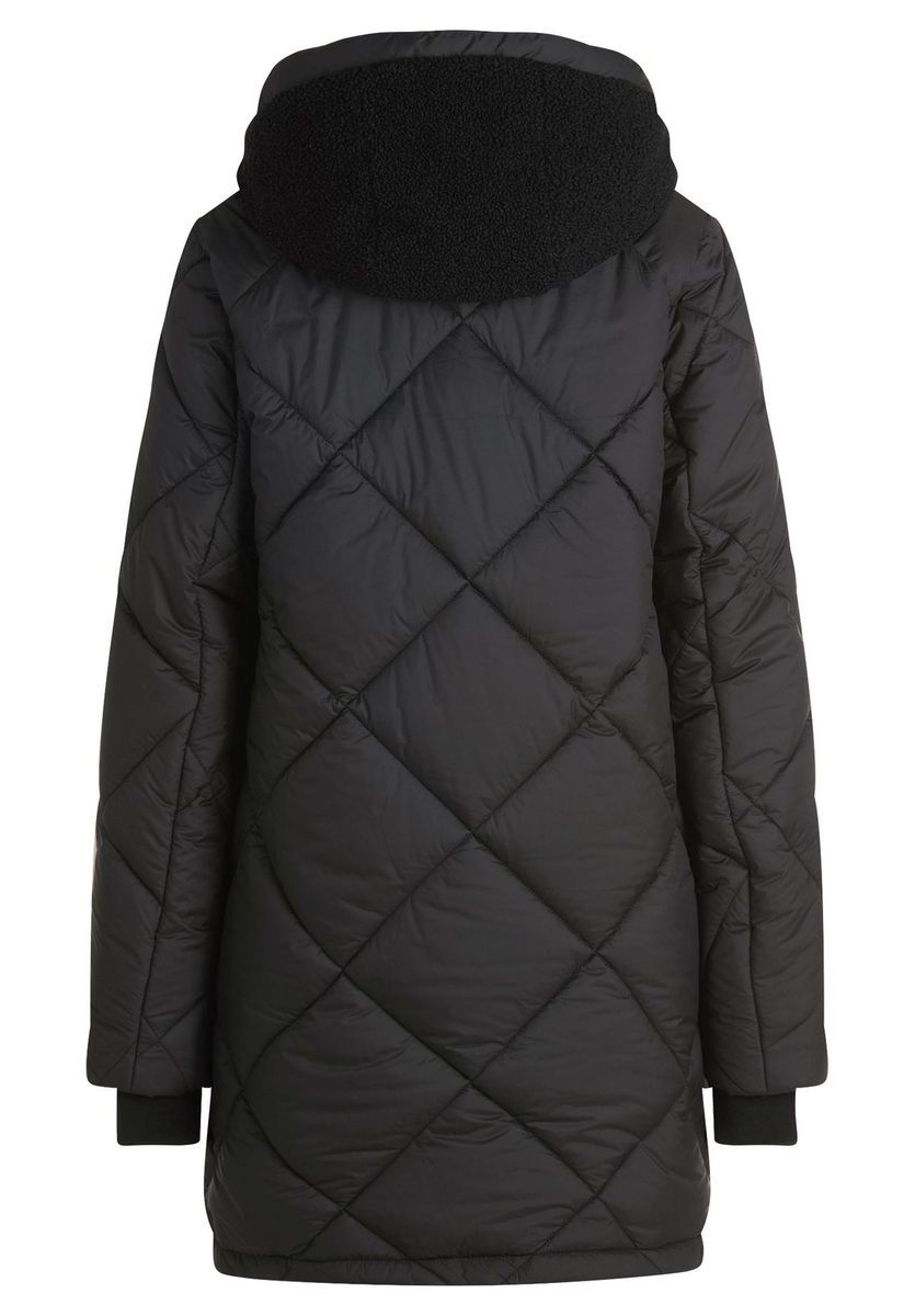 Rautenstepp Mantel mit Kapuze