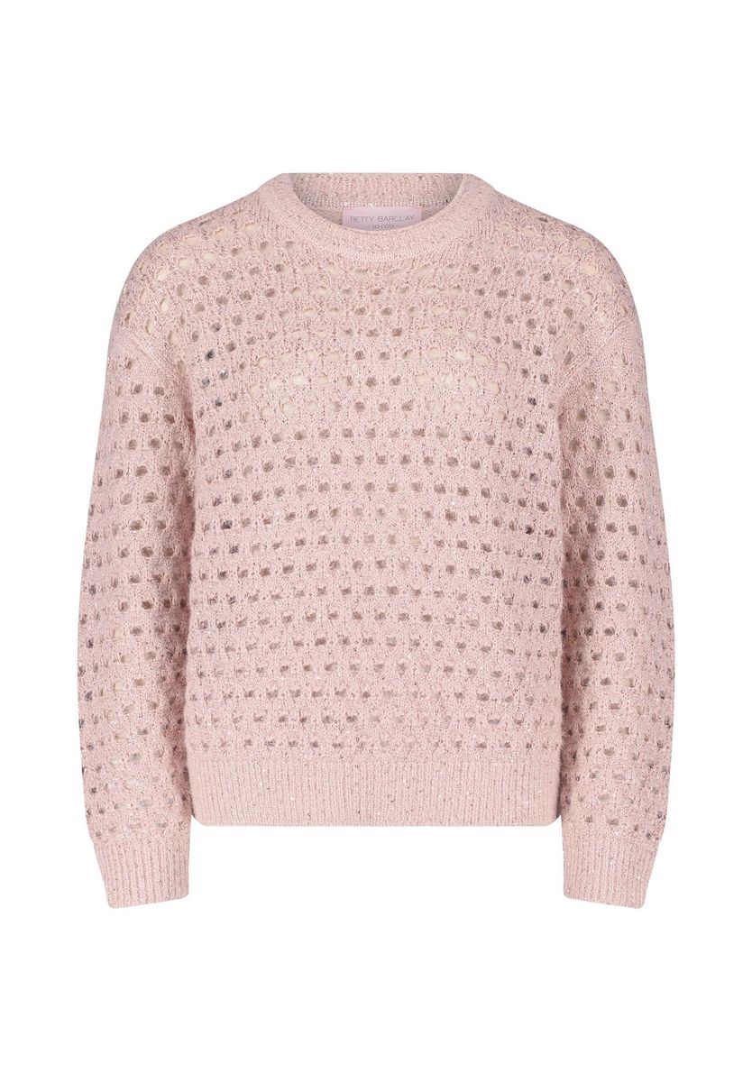 Offener Strickpullover mit Effektgarn