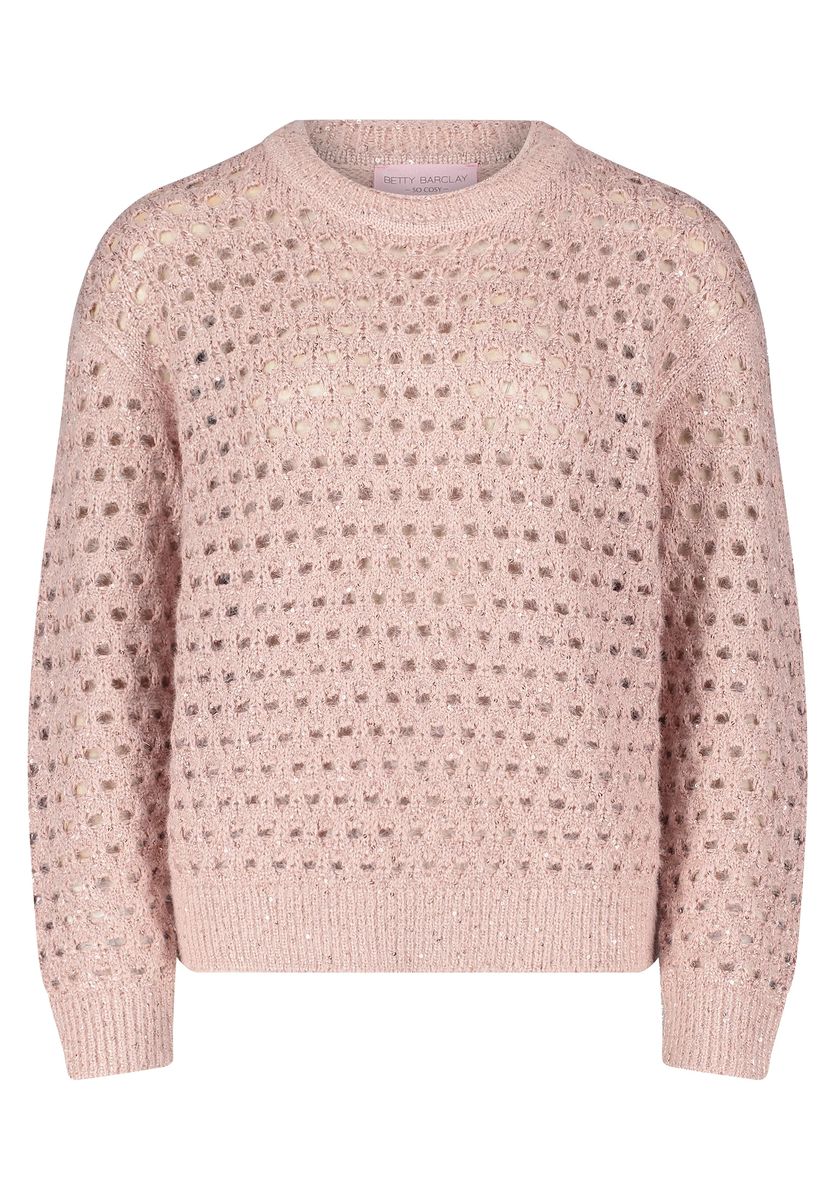 Offener Strickpullover mit Effektgarn