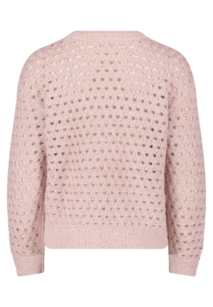 Offener Strickpullover mit Effektgarn