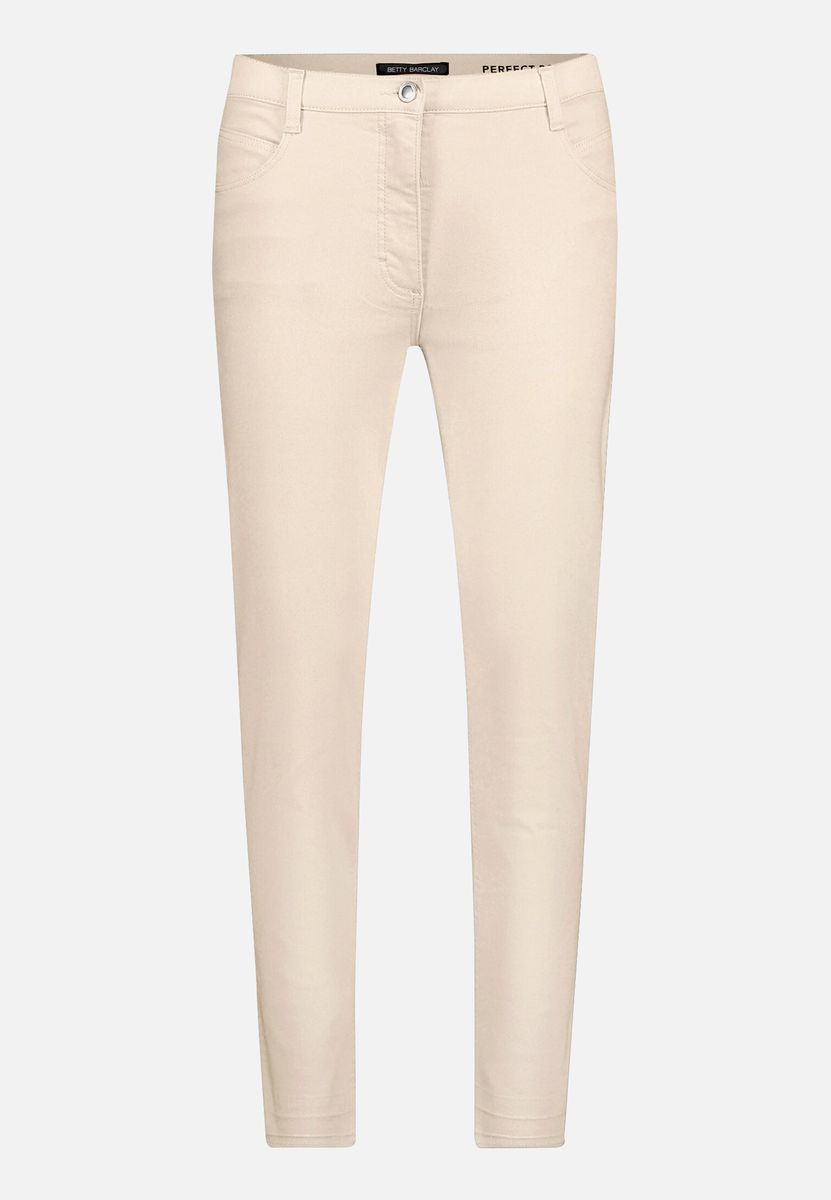 High-Waist Slim-Fit Jeans mit Fransen