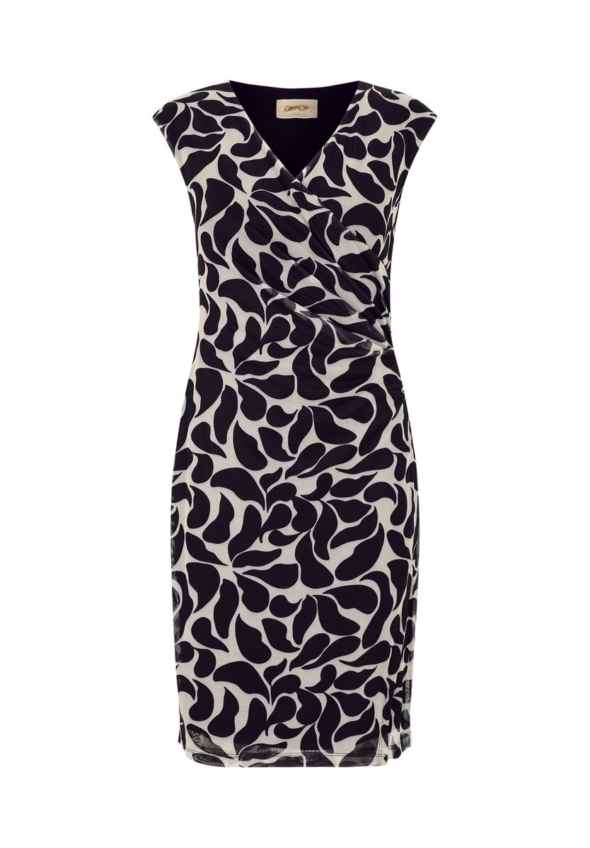 Ärmelloses Etuikleid mit Grafikdruck