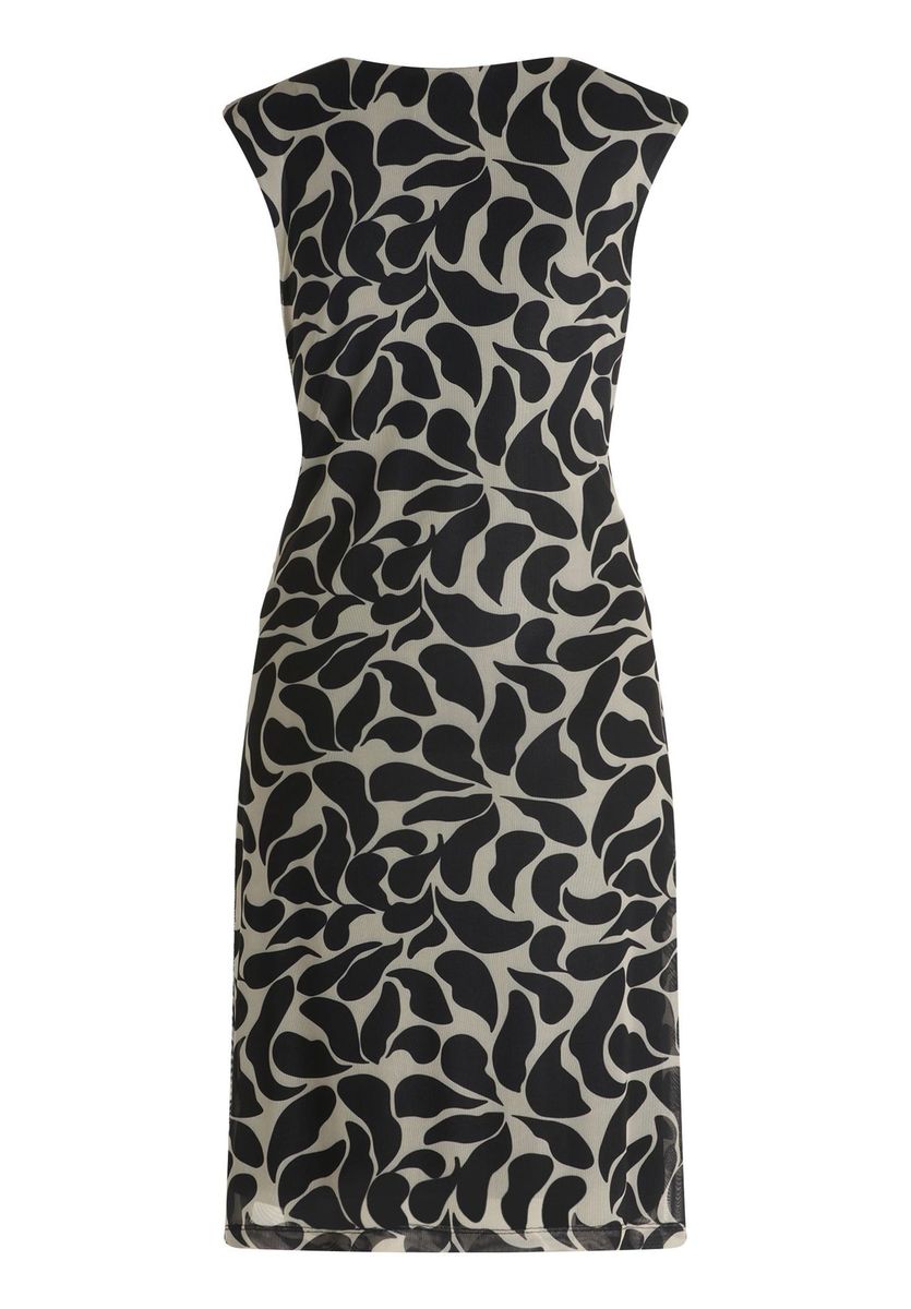 Ärmelloses Etuikleid mit Grafikdruck