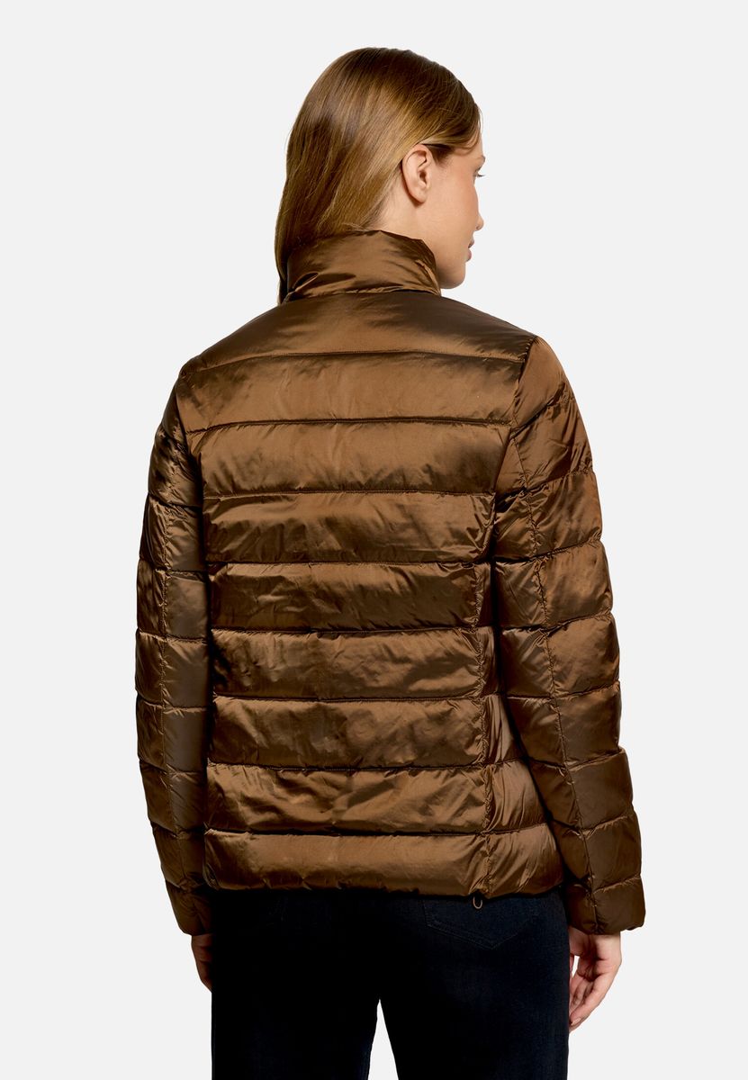 Leichte Gesteppte Daunenjacke in Metallic-Optik