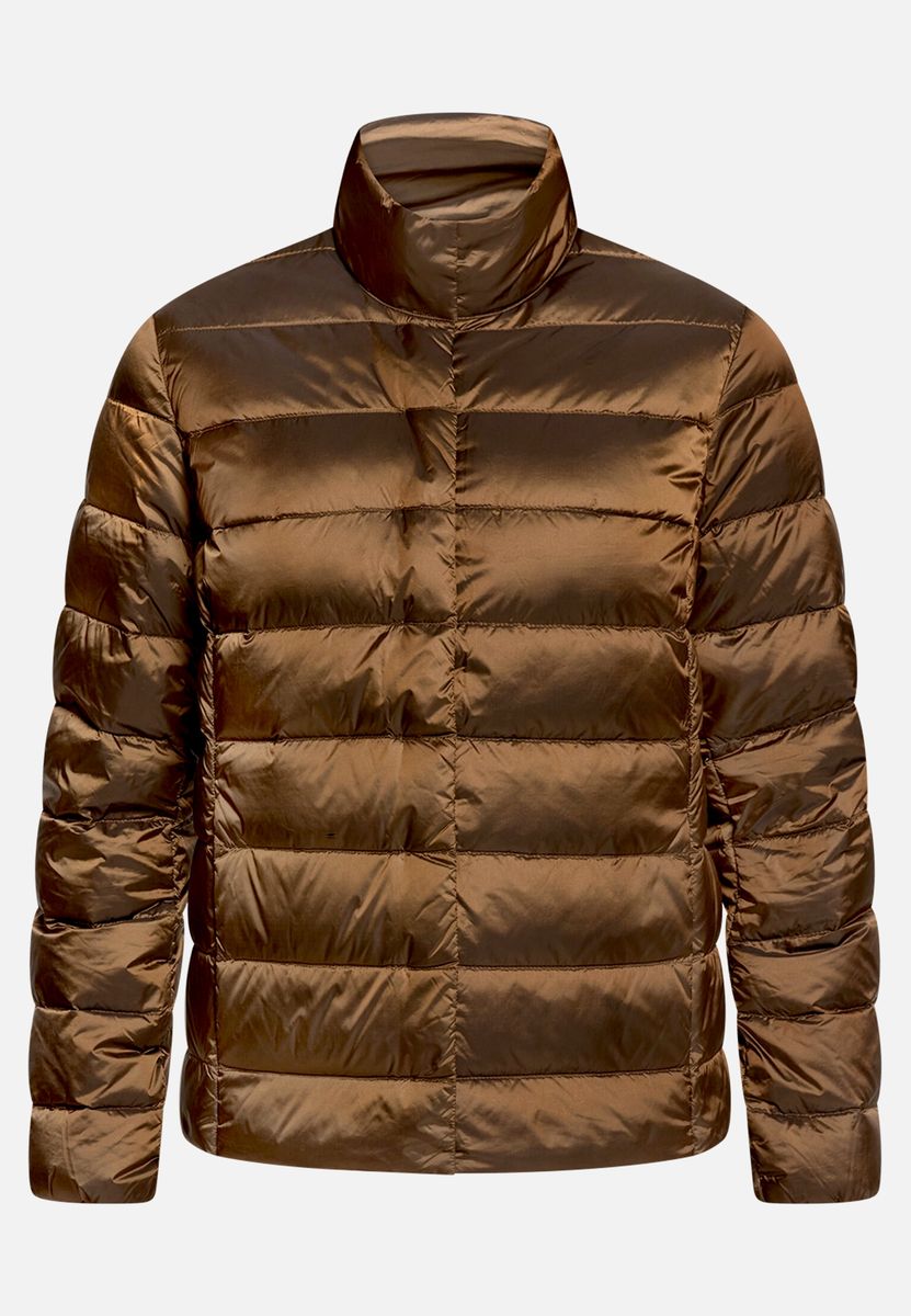 Leichte Gesteppte Daunenjacke in Metallic-Optik