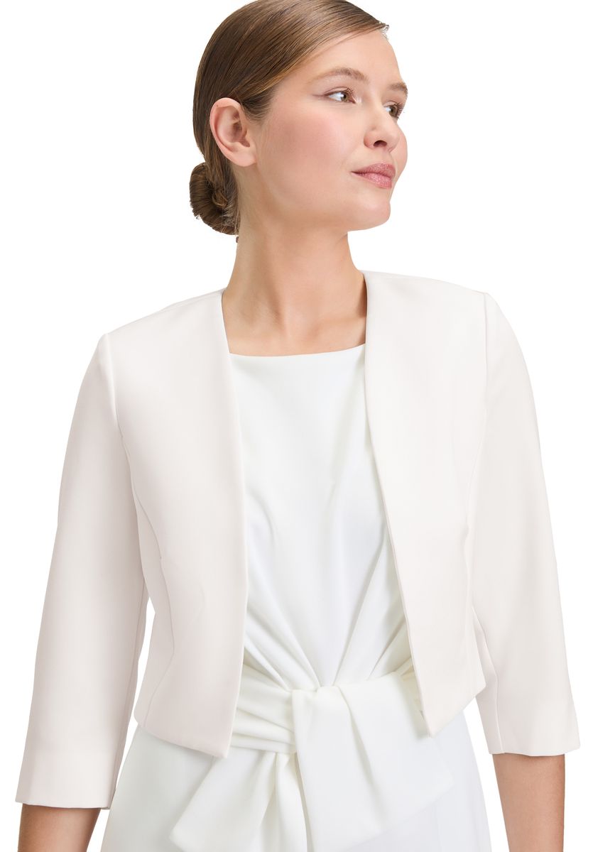 Elegante Satin-Bolero-Jacke mit Falten