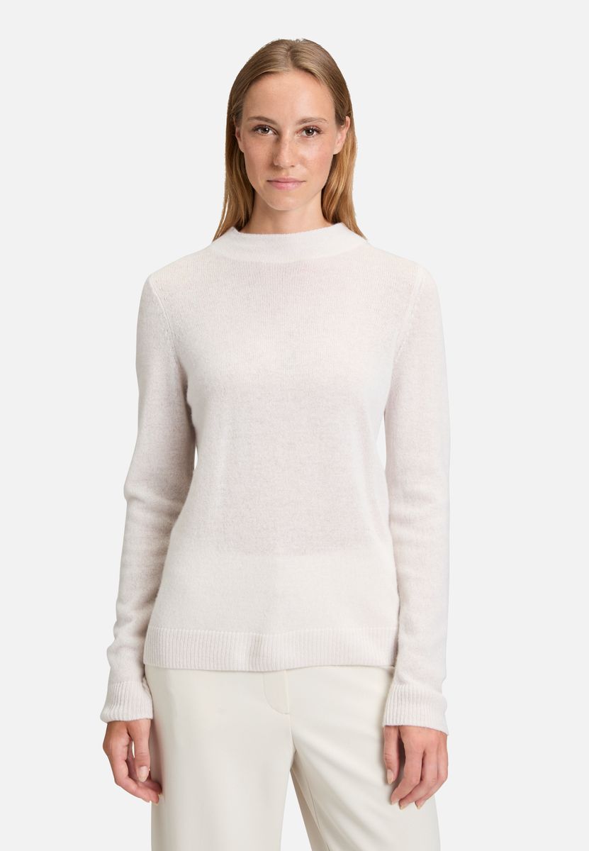 Kaschmirpullover mit Stehkragen und geradem Schnitt