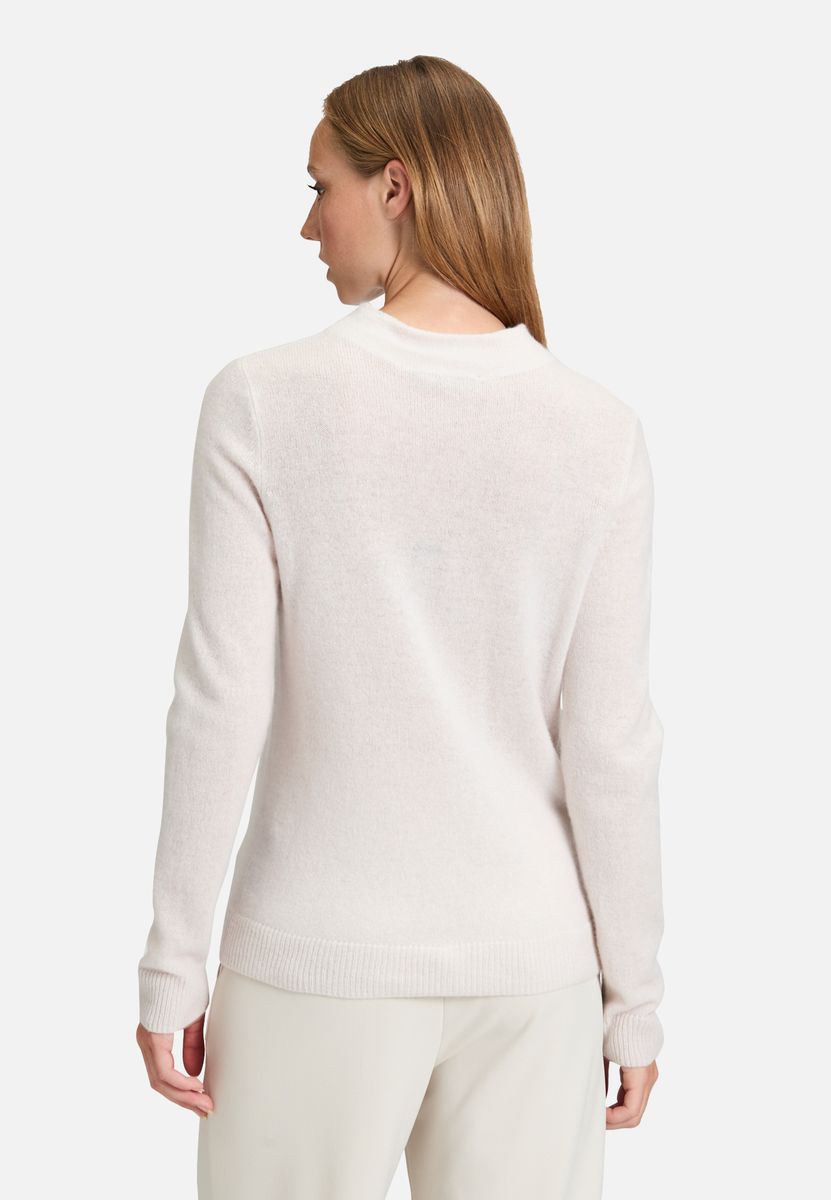 Kaschmirpullover mit Stehkragen und geradem Schnitt