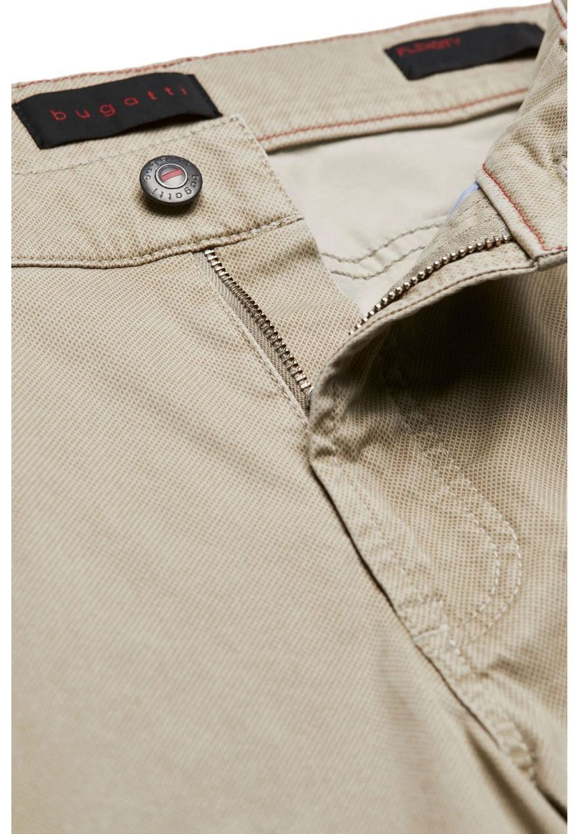 Herren Beige Five-Pocket Komfort Hose