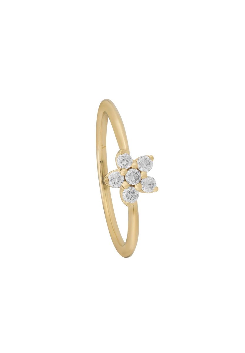 Goldring mit Diamantblume