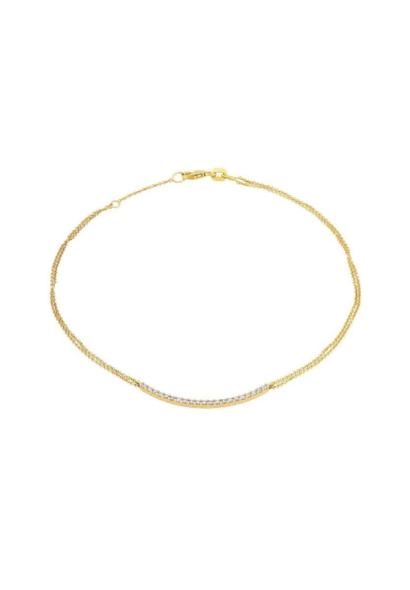 VANDENBERG Damen Armband, 375er Gelbgold mit 21 Diamanten, zus. ca. 0,2 Karat, GELBGOLD, 99