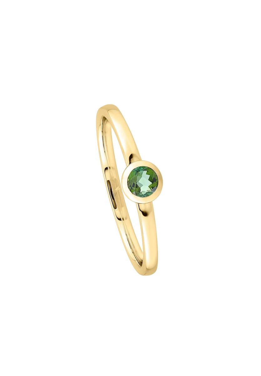 Goldring mit Peridot-Edelstein