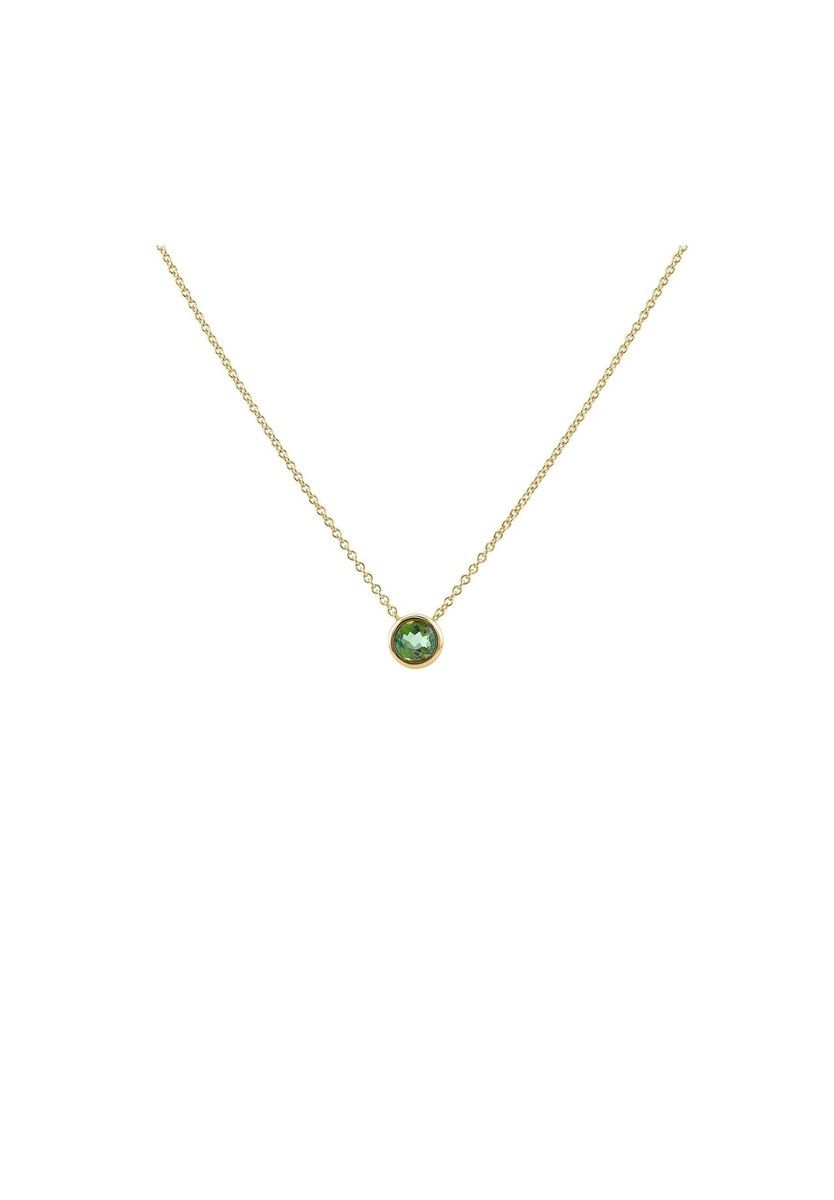 Elegante Goldkette Peridot Anhänger Halskette