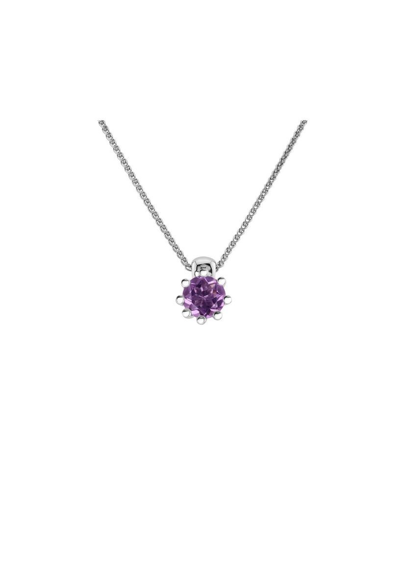 Amethyst Solitär Anhänger Halskette