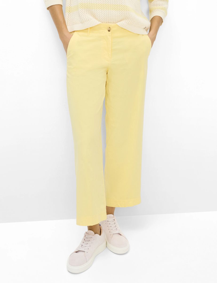 Ultraleichte Wide-Leg Cropped Chino