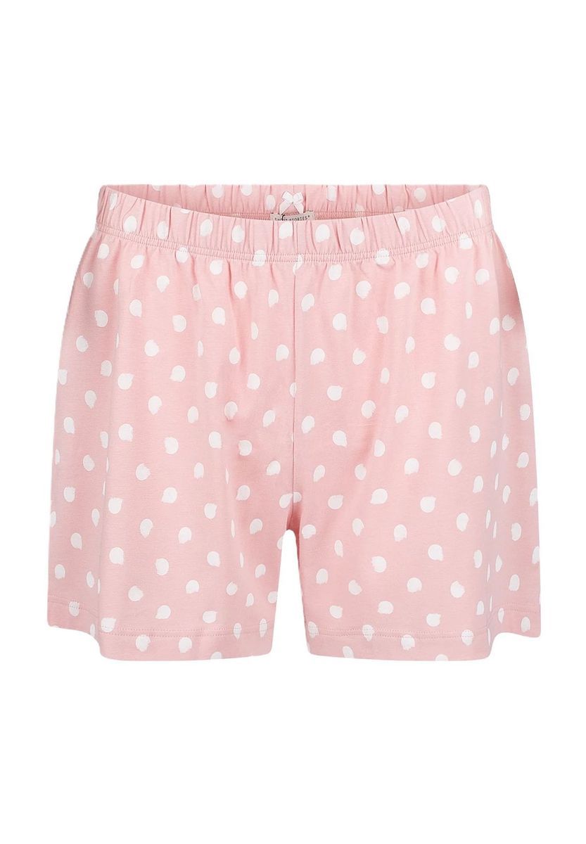 Locker Geschnittene Lounge-Shorts mit Tupfenmuster