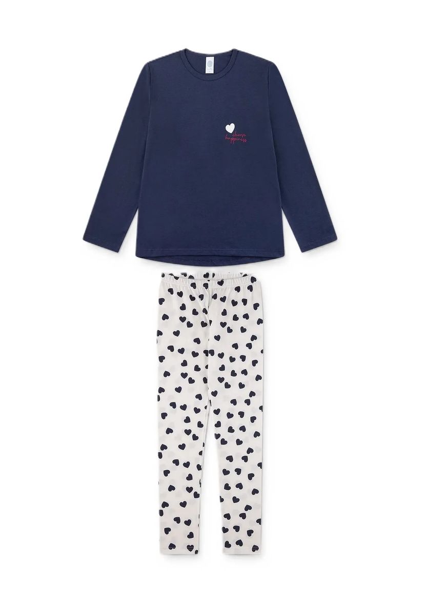 Sanetta Schlafanzug, Baumwolle, für Kinder, blau|weiß, 164