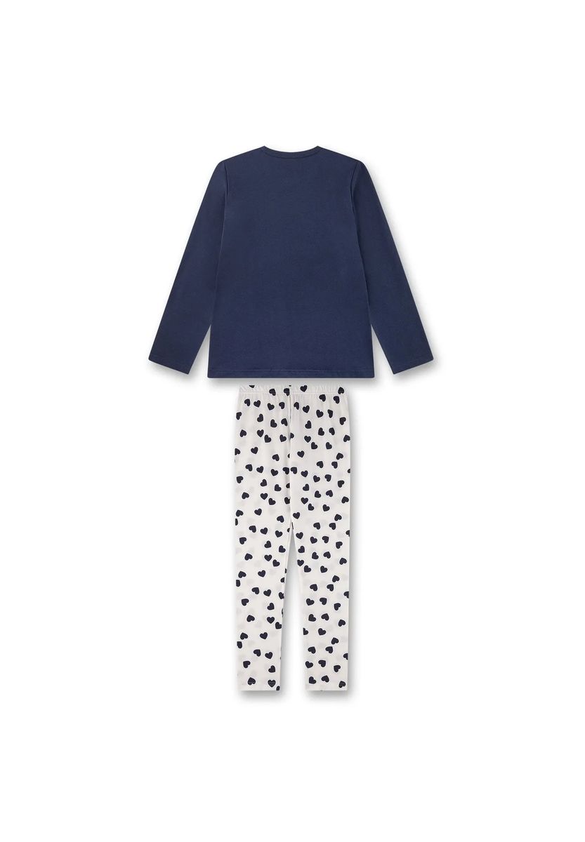 Sanetta Schlafanzug, Baumwolle, für Kinder, blau|weiß, 164