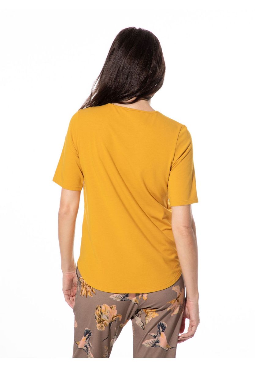 Lässiges Rundhals Kurzarm T-Shirt