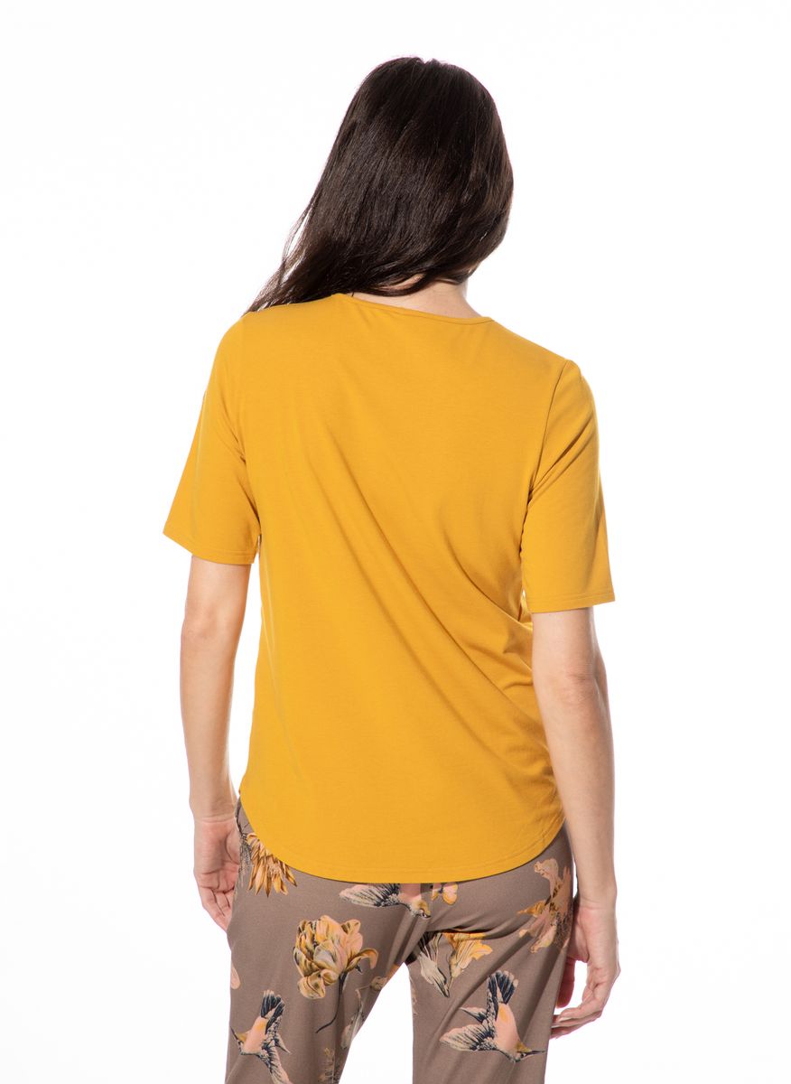 Lässiges Rundhals Kurzarm T-Shirt