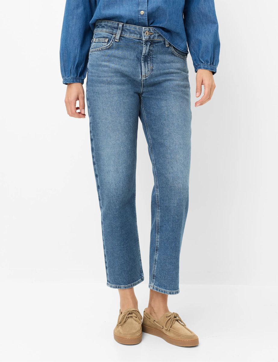 Verkürzte Straight Leg Jeans