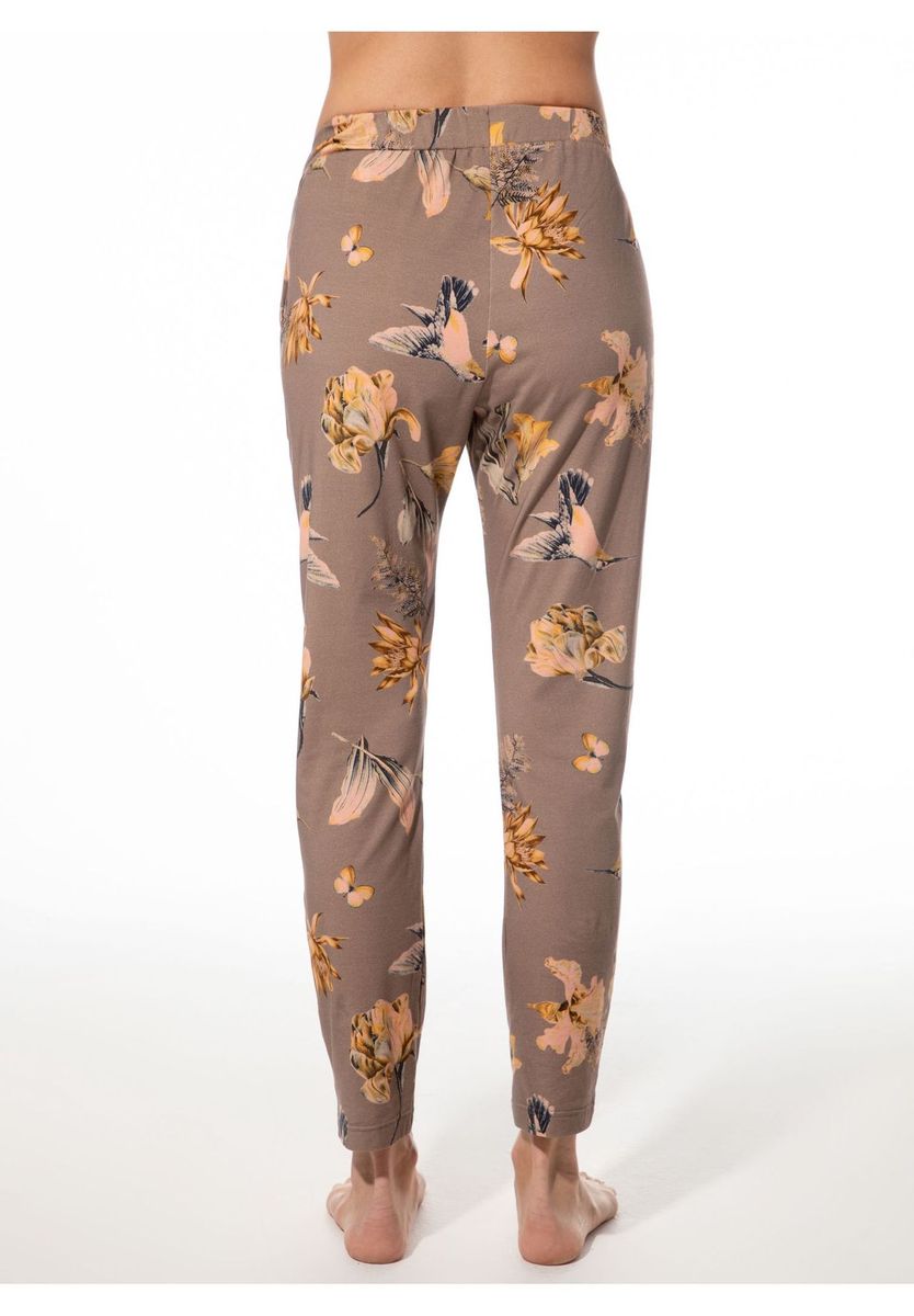 Gemusterte Loungewear-Hose mit Blumenmuster und Gummibund