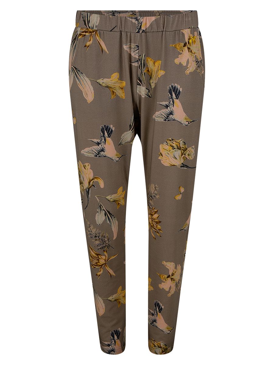 Gemusterte Loungewear-Hose mit Blumenmuster und Gummibund