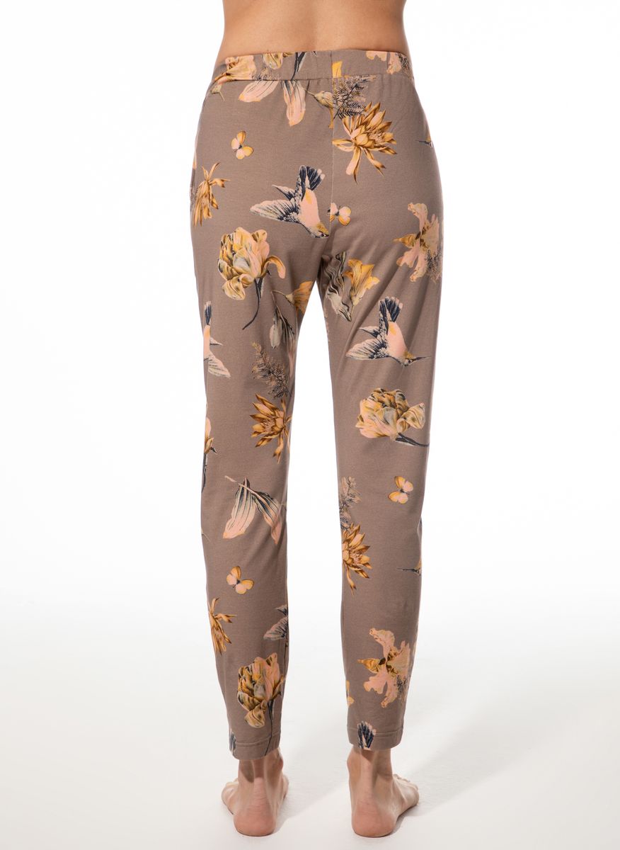 Gemusterte Loungewear-Hose mit Blumenmuster und Gummibund