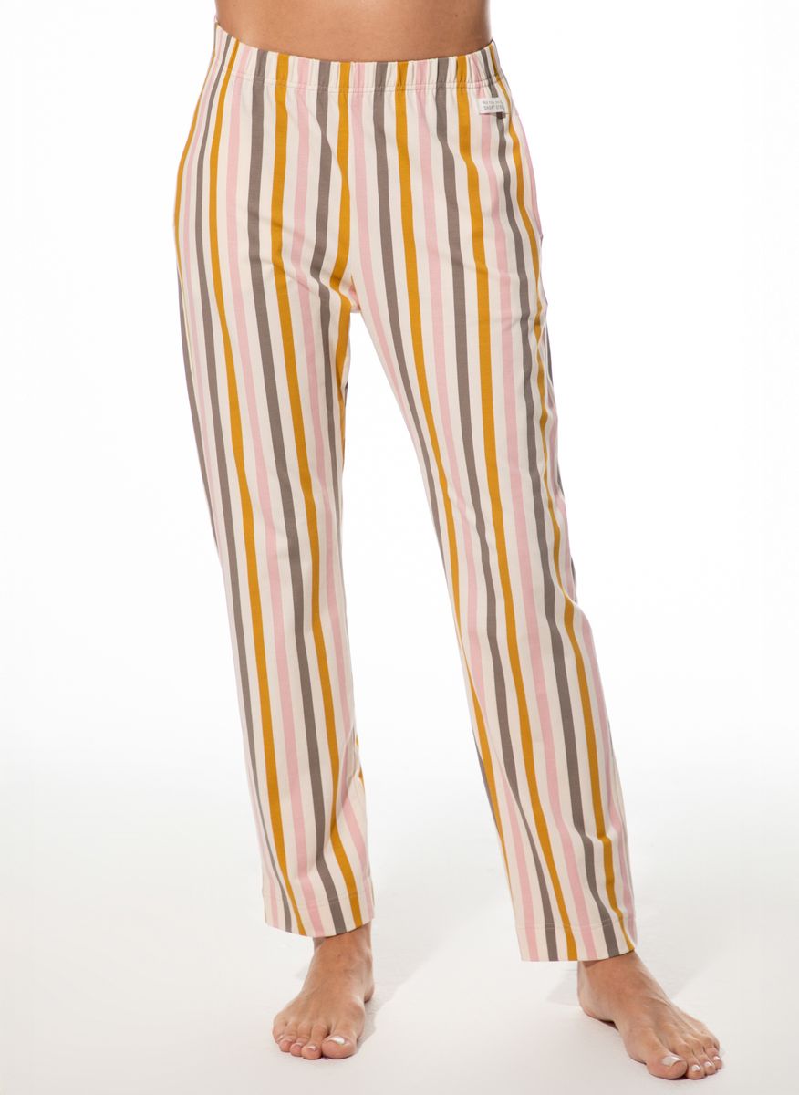 Gestreifte Loungehose aus Baumwollmischung