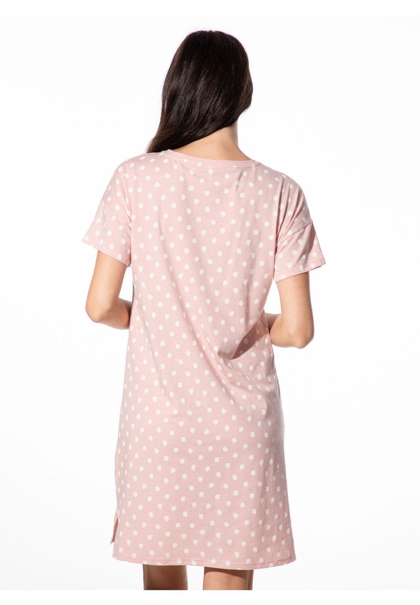Locker geschnittenes Nachthemd mit Tupfenmuster