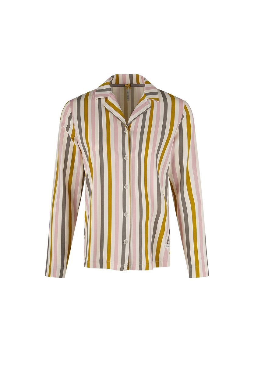 Gestreiftes Langarm Schlafshirt